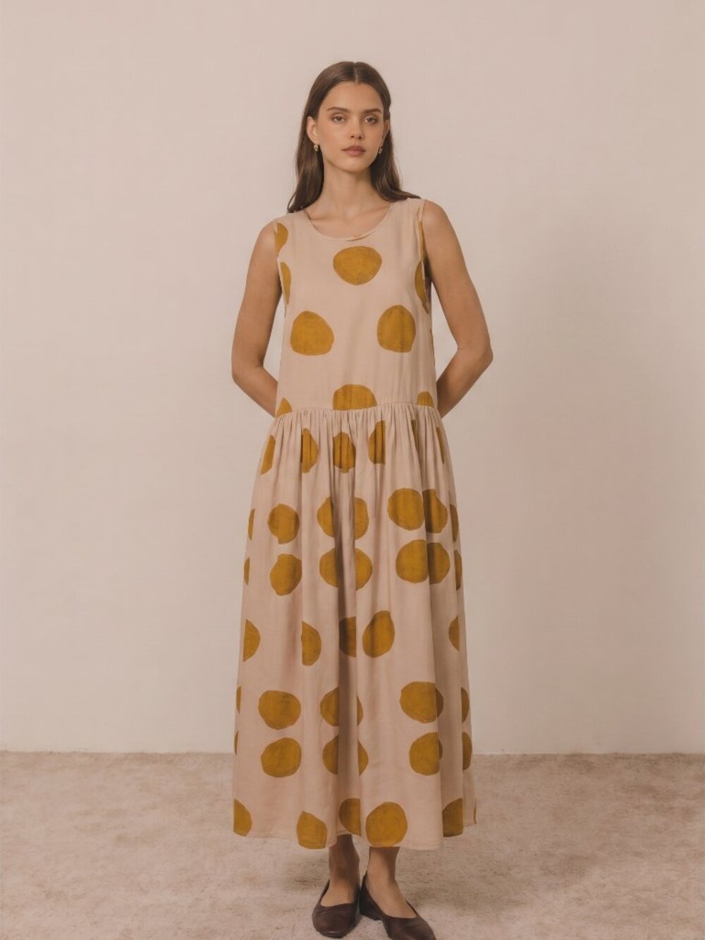 Uma Wang-inspired Minimalist Midi Dress Sz S/M